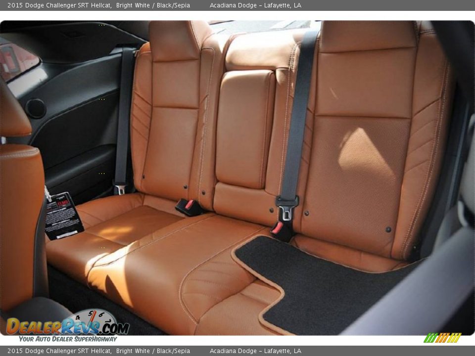 Rear Seat of 2015 Dodge Challenger SRT Hellcat Photo #16