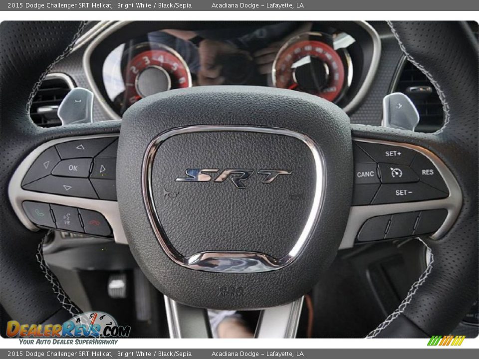 2015 Dodge Challenger SRT Hellcat Steering Wheel Photo #17