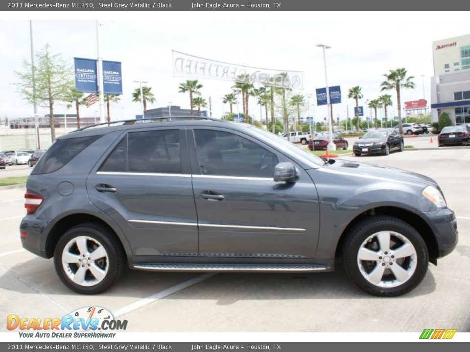 2011 Mercedes-Benz ML 350 Steel Grey Metallic / Black Photo #10