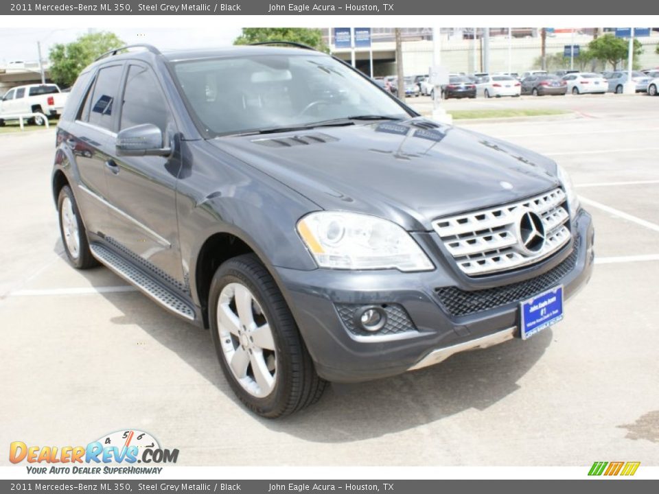 2011 Mercedes-Benz ML 350 Steel Grey Metallic / Black Photo #11