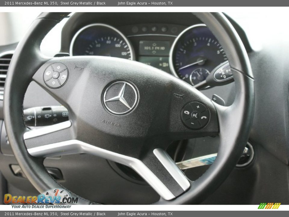 2011 Mercedes-Benz ML 350 Steel Grey Metallic / Black Photo #30