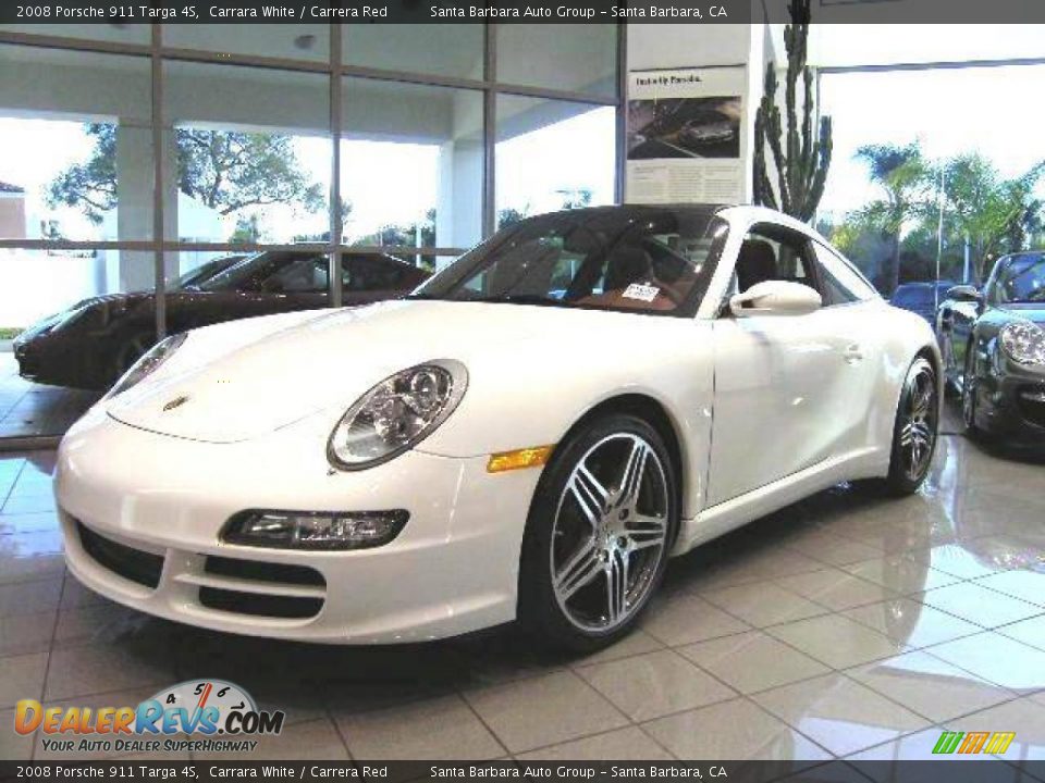 2008 Porsche 911 Targa 4S Carrara White / Carrera Red Photo #1