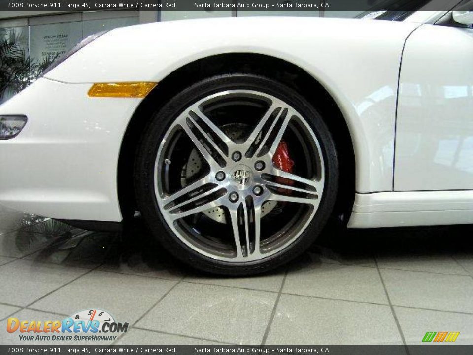 2008 Porsche 911 Targa 4S Carrara White / Carrera Red Photo #2
