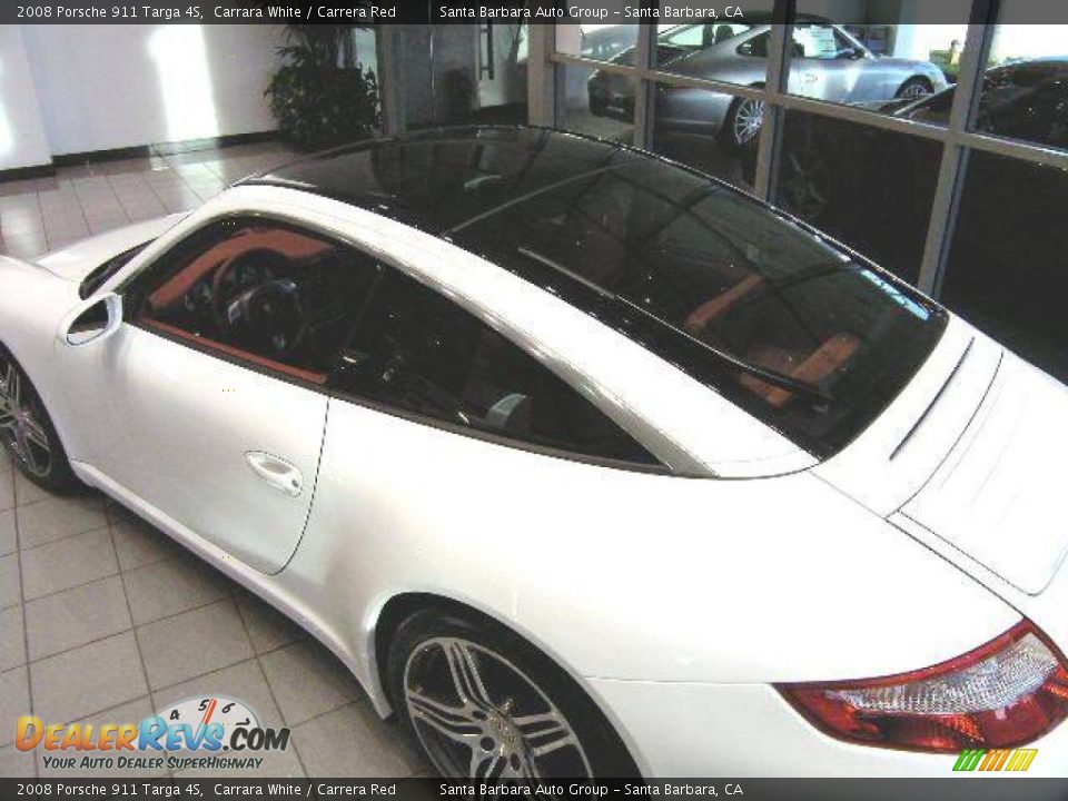 2008 Porsche 911 Targa 4S Carrara White / Carrera Red Photo #3