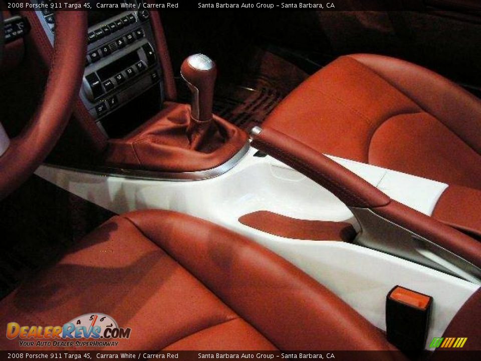 2008 Porsche 911 Targa 4S Carrara White / Carrera Red Photo #6