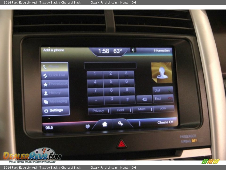 Controls of 2014 Ford Edge Limited Photo #10