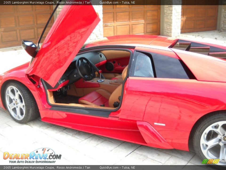 2005 Lamborghini Murcielago Coupe Rosso Andromeda / Tan Photo #3