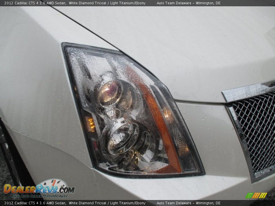 2012 Cadillac CTS 4 3.0 AWD Sedan White Diamond Tricoat / Light Titanium/Ebony Photo #11