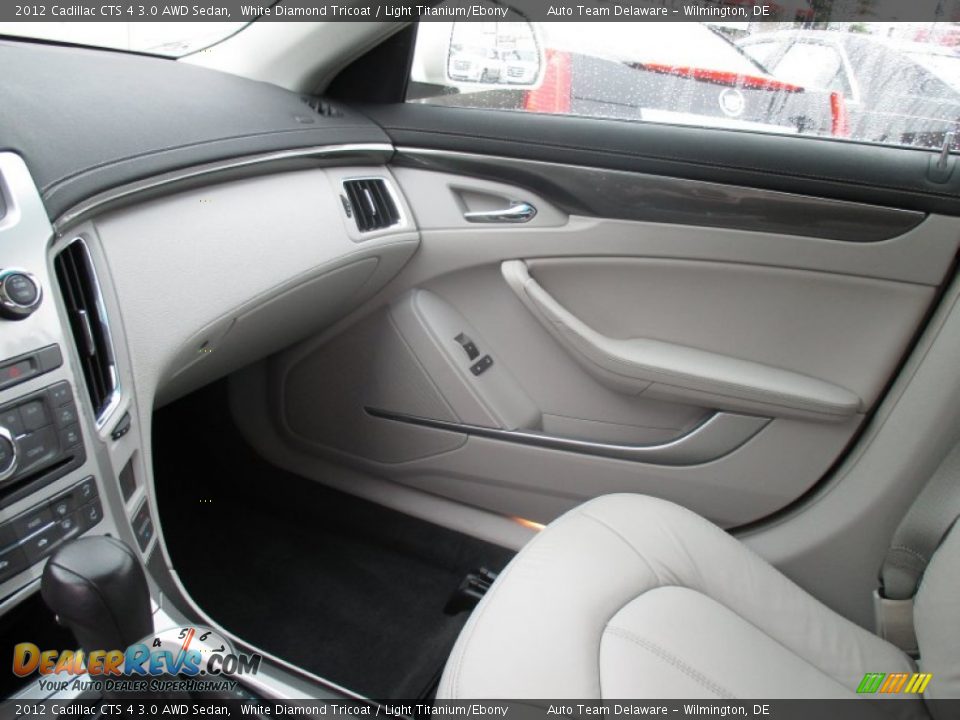 2012 Cadillac CTS 4 3.0 AWD Sedan White Diamond Tricoat / Light Titanium/Ebony Photo #19