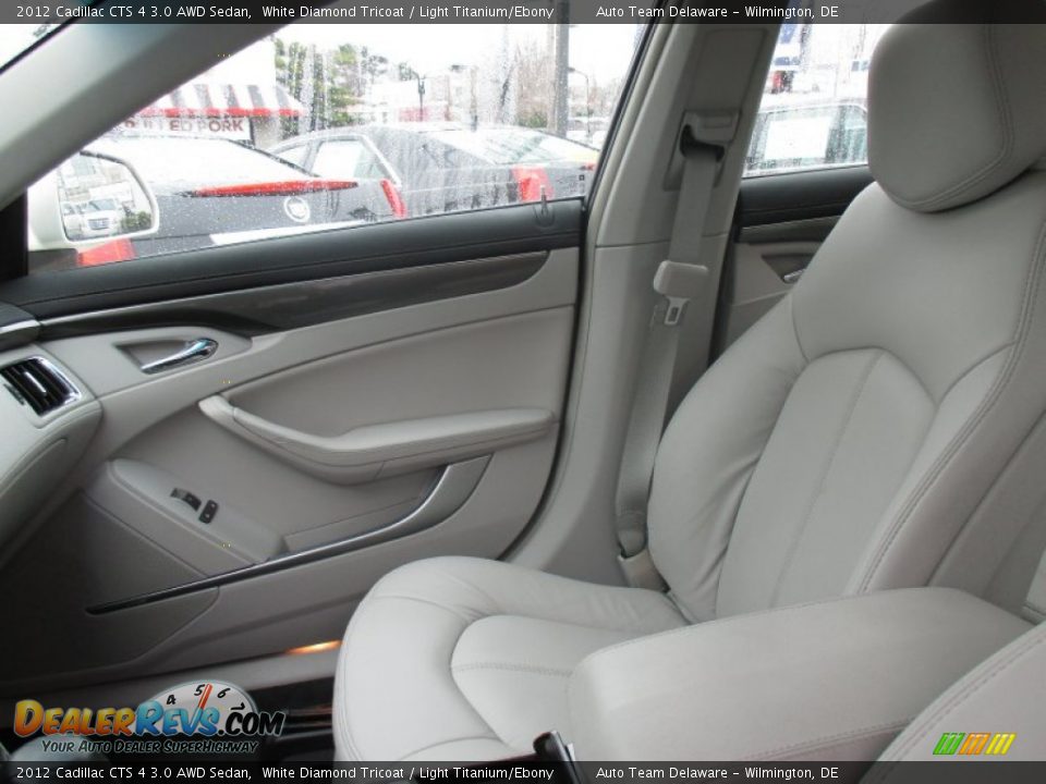 2012 Cadillac CTS 4 3.0 AWD Sedan White Diamond Tricoat / Light Titanium/Ebony Photo #20