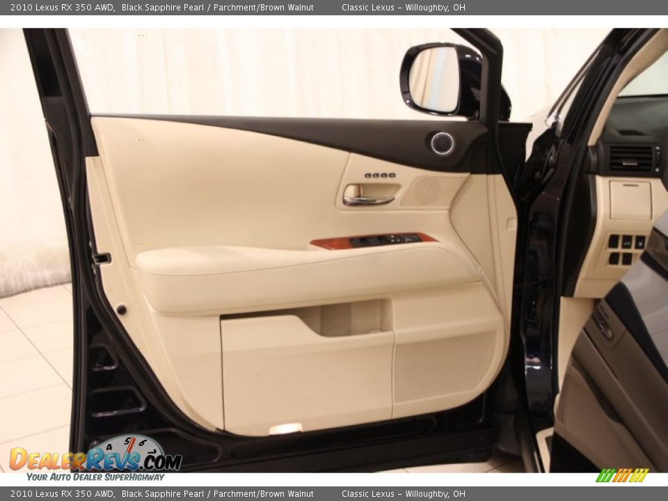 2010 Lexus RX 350 AWD Black Sapphire Pearl / Parchment/Brown Walnut Photo #4