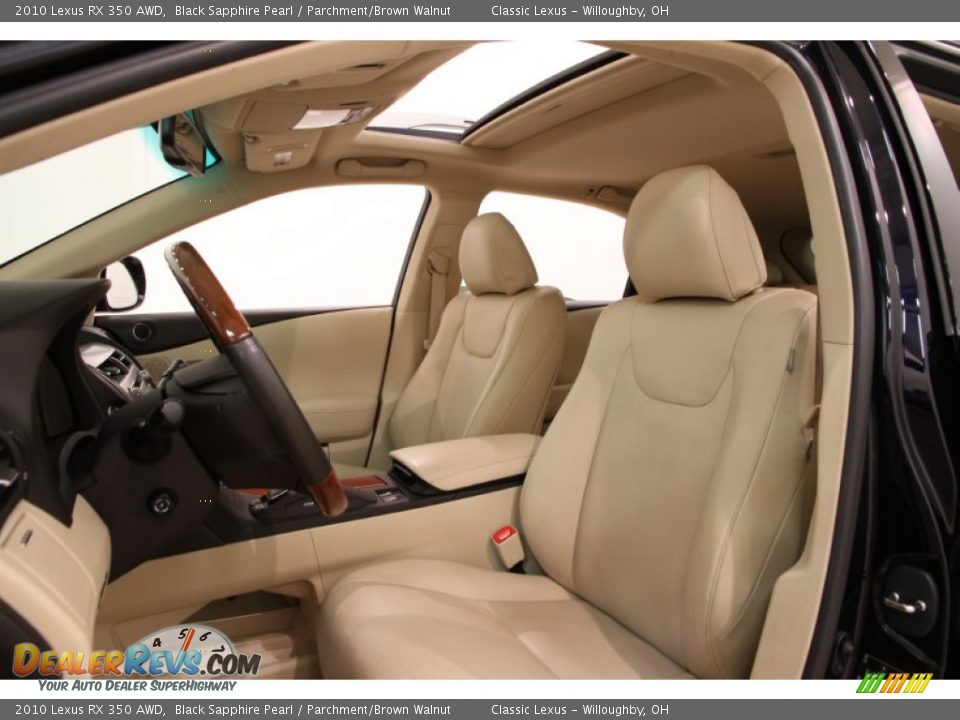2010 Lexus RX 350 AWD Black Sapphire Pearl / Parchment/Brown Walnut Photo #5