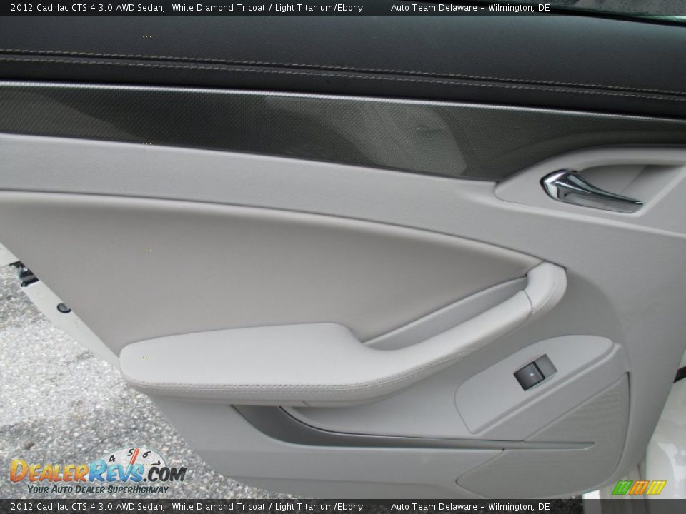 2012 Cadillac CTS 4 3.0 AWD Sedan White Diamond Tricoat / Light Titanium/Ebony Photo #31