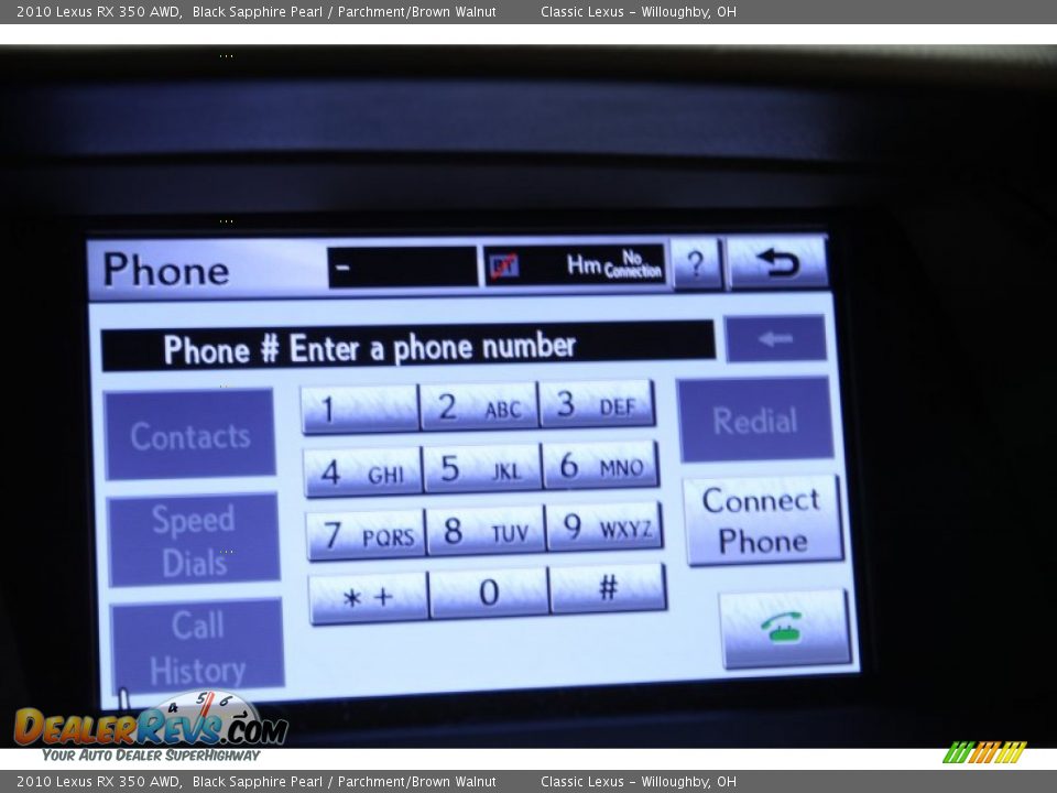2010 Lexus RX 350 AWD Black Sapphire Pearl / Parchment/Brown Walnut Photo #11