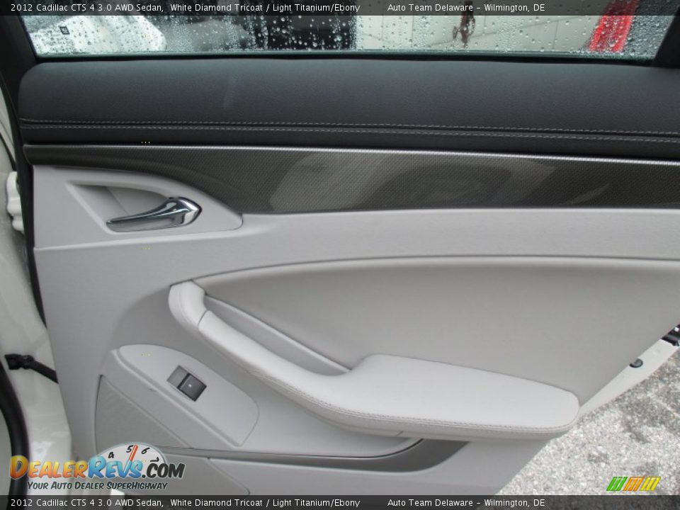 2012 Cadillac CTS 4 3.0 AWD Sedan White Diamond Tricoat / Light Titanium/Ebony Photo #34