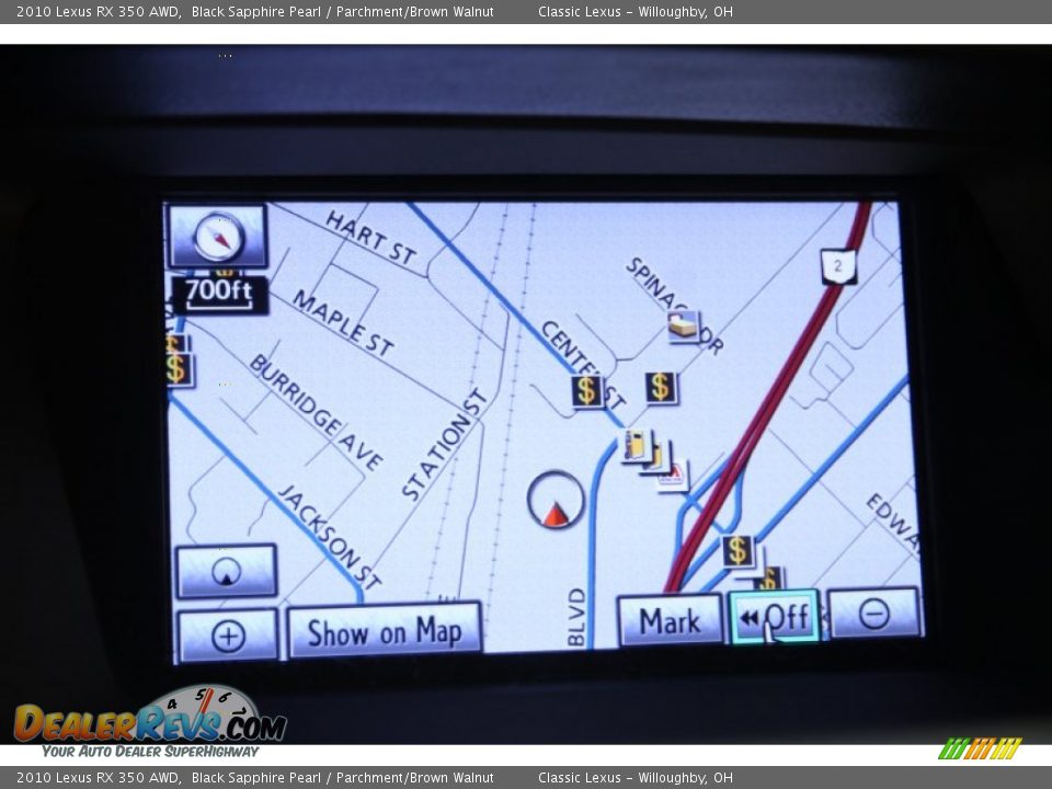 2010 Lexus RX 350 AWD Black Sapphire Pearl / Parchment/Brown Walnut Photo #12