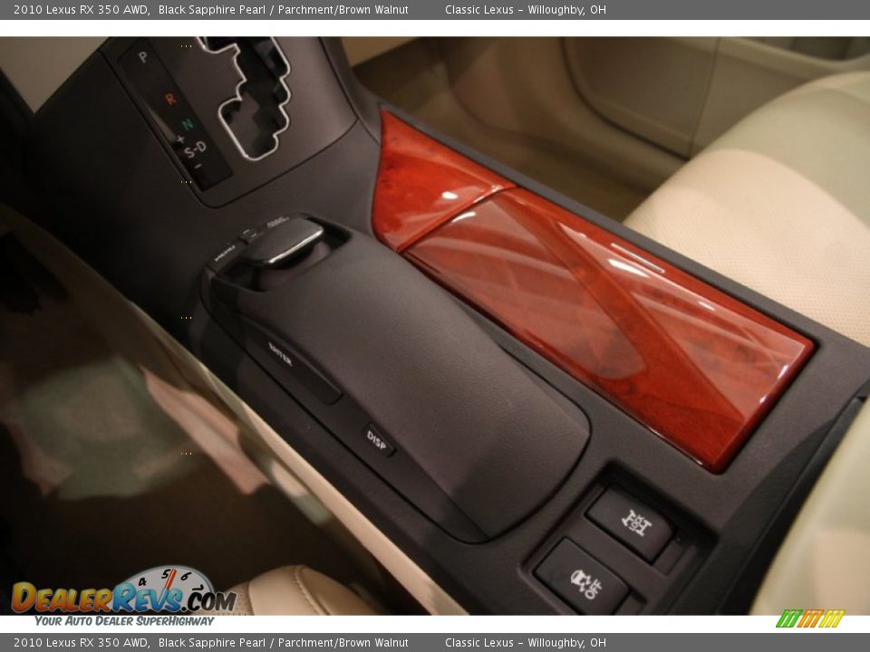 2010 Lexus RX 350 AWD Black Sapphire Pearl / Parchment/Brown Walnut Photo #13