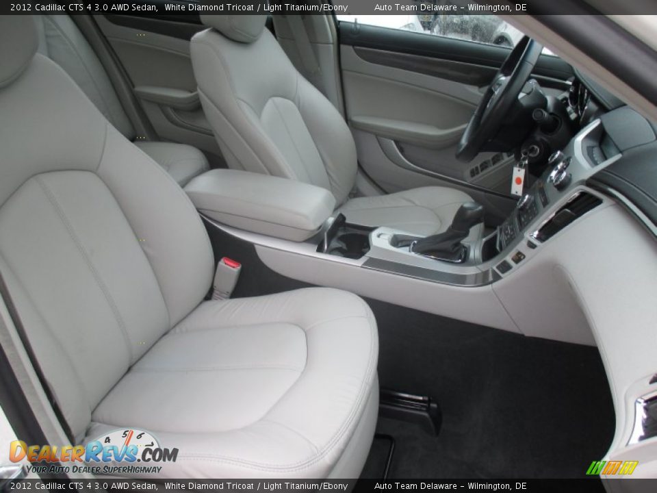 2012 Cadillac CTS 4 3.0 AWD Sedan White Diamond Tricoat / Light Titanium/Ebony Photo #36