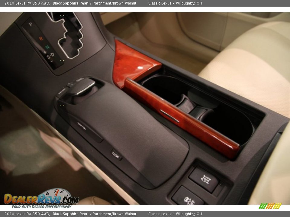2010 Lexus RX 350 AWD Black Sapphire Pearl / Parchment/Brown Walnut Photo #14