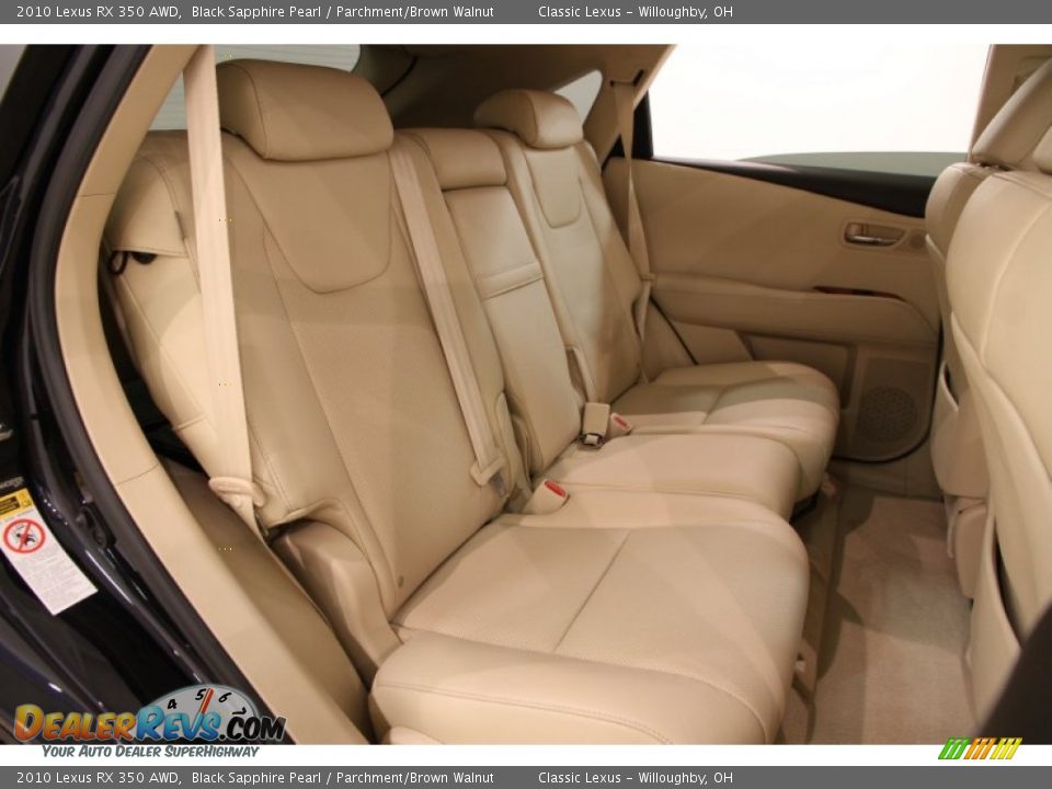 2010 Lexus RX 350 AWD Black Sapphire Pearl / Parchment/Brown Walnut Photo #16