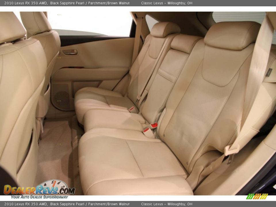 2010 Lexus RX 350 AWD Black Sapphire Pearl / Parchment/Brown Walnut Photo #17