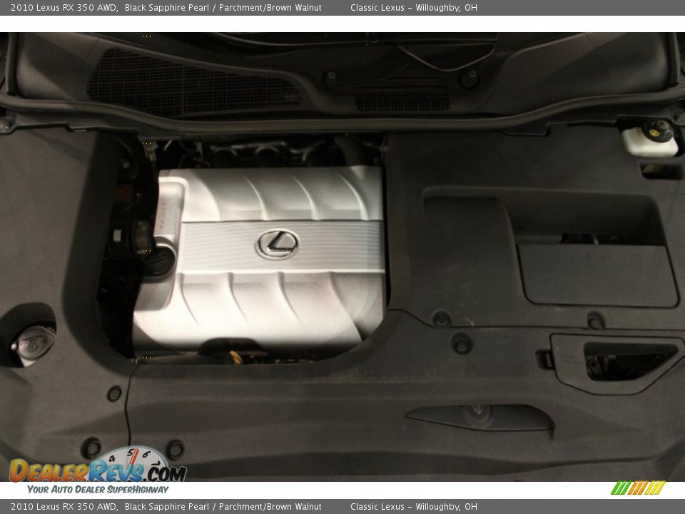 2010 Lexus RX 350 AWD Black Sapphire Pearl / Parchment/Brown Walnut Photo #19