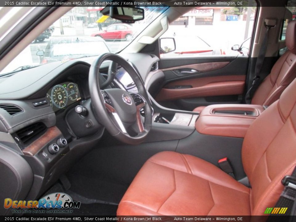 Kona Brown/Jet Black Interior - 2015 Cadillac Escalade ESV Premium 4WD Photo #14