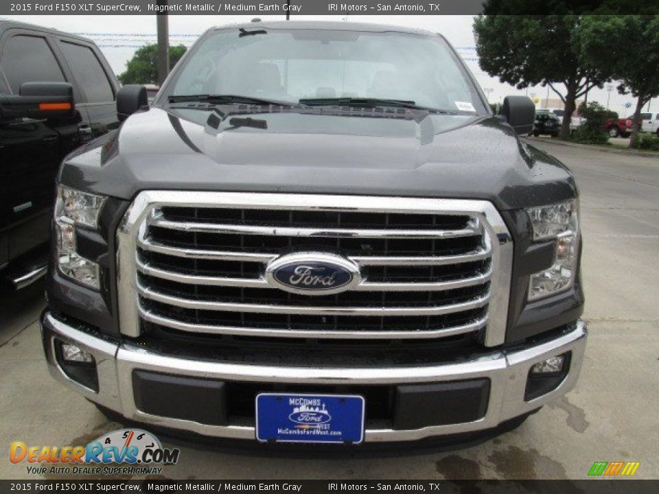 2015 Ford F150 XLT SuperCrew Magnetic Metallic / Medium Earth Gray Photo #6