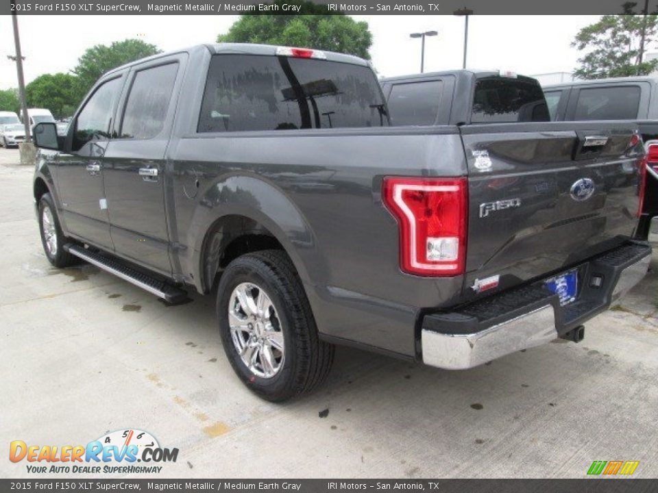 2015 Ford F150 XLT SuperCrew Magnetic Metallic / Medium Earth Gray Photo #10