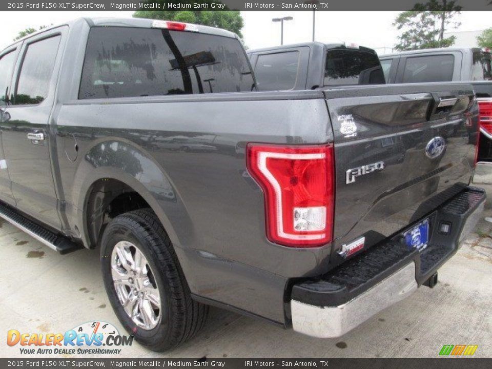 2015 Ford F150 XLT SuperCrew Magnetic Metallic / Medium Earth Gray Photo #11