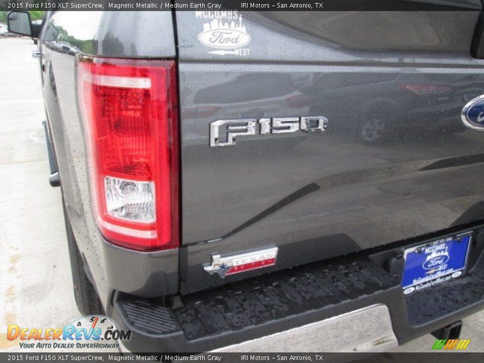 2015 Ford F150 XLT SuperCrew Magnetic Metallic / Medium Earth Gray Photo #12