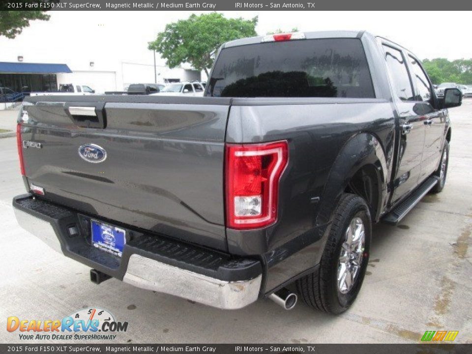 2015 Ford F150 XLT SuperCrew Magnetic Metallic / Medium Earth Gray Photo #14