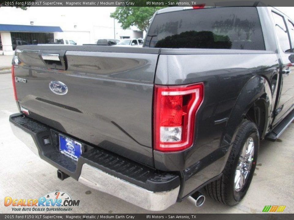 2015 Ford F150 XLT SuperCrew Magnetic Metallic / Medium Earth Gray Photo #15