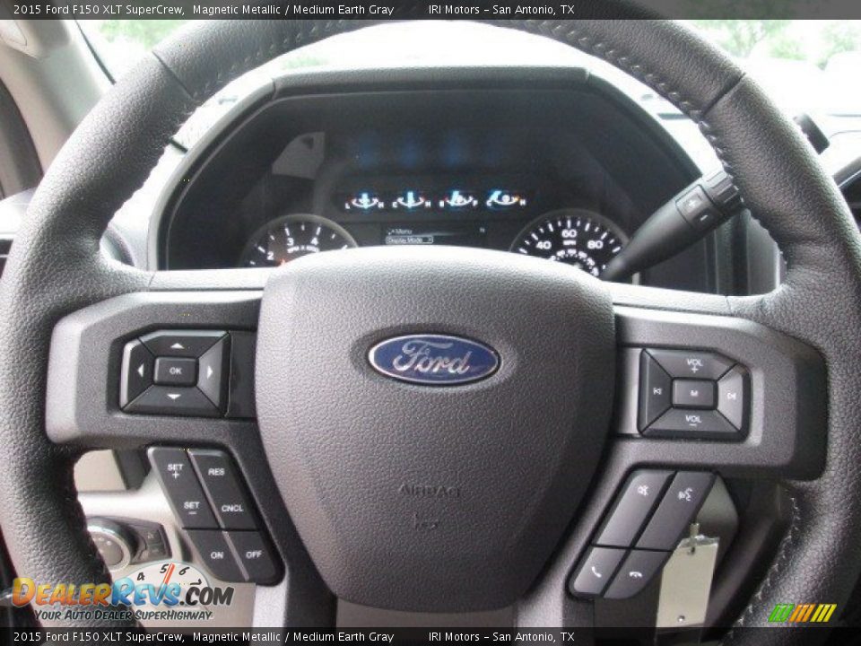 2015 Ford F150 XLT SuperCrew Magnetic Metallic / Medium Earth Gray Photo #18