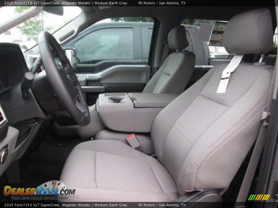 2015 Ford F150 XLT SuperCrew Magnetic Metallic / Medium Earth Gray Photo #25