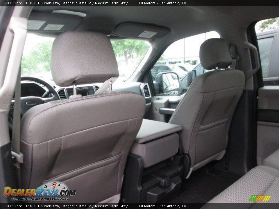 2015 Ford F150 XLT SuperCrew Magnetic Metallic / Medium Earth Gray Photo #28