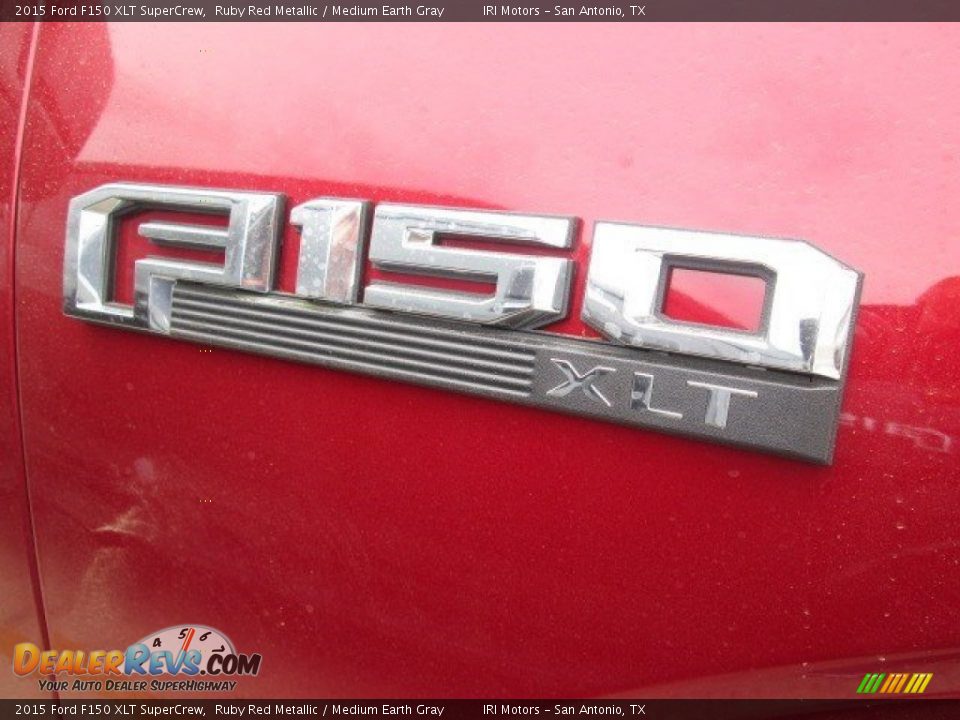 2015 Ford F150 XLT SuperCrew Ruby Red Metallic / Medium Earth Gray Photo #3
