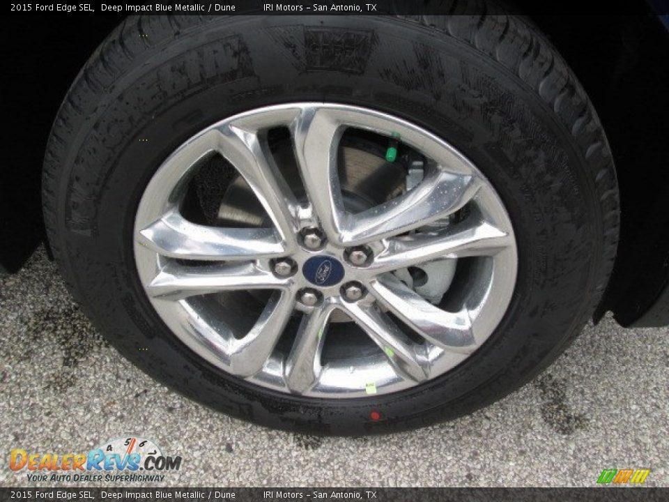 2015 Ford Edge SEL Deep Impact Blue Metallic / Dune Photo #3