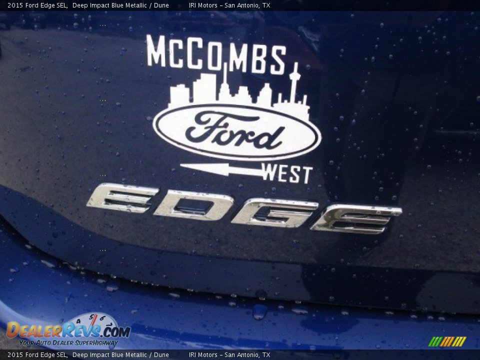 2015 Ford Edge SEL Deep Impact Blue Metallic / Dune Photo #10