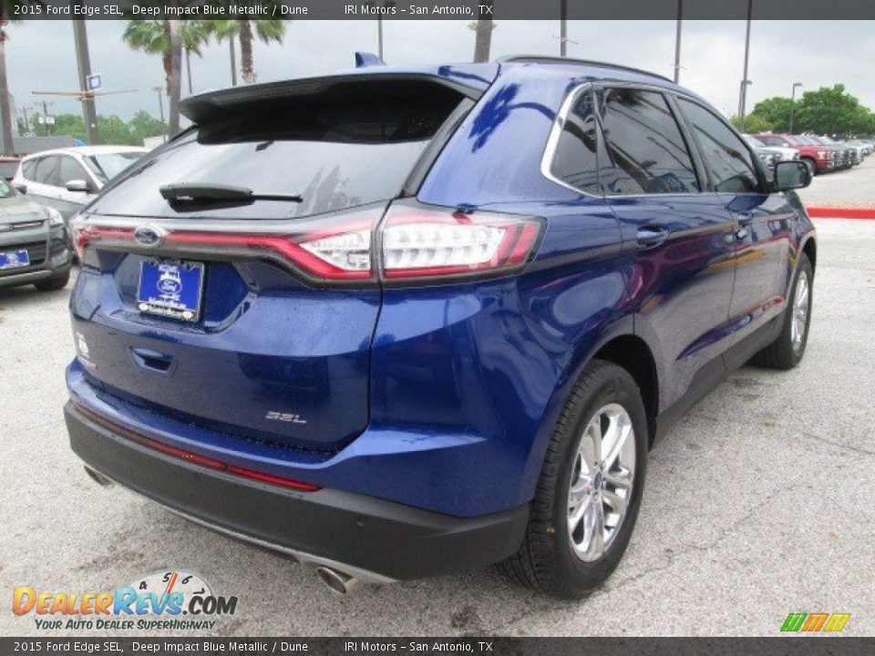2015 Ford Edge SEL Deep Impact Blue Metallic / Dune Photo #13