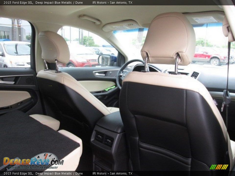 2015 Ford Edge SEL Deep Impact Blue Metallic / Dune Photo #20