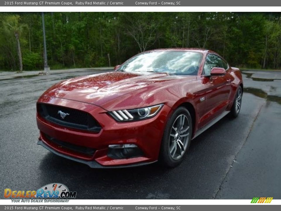 2015 Ford Mustang GT Premium Coupe Ruby Red Metallic / Ceramic Photo #1