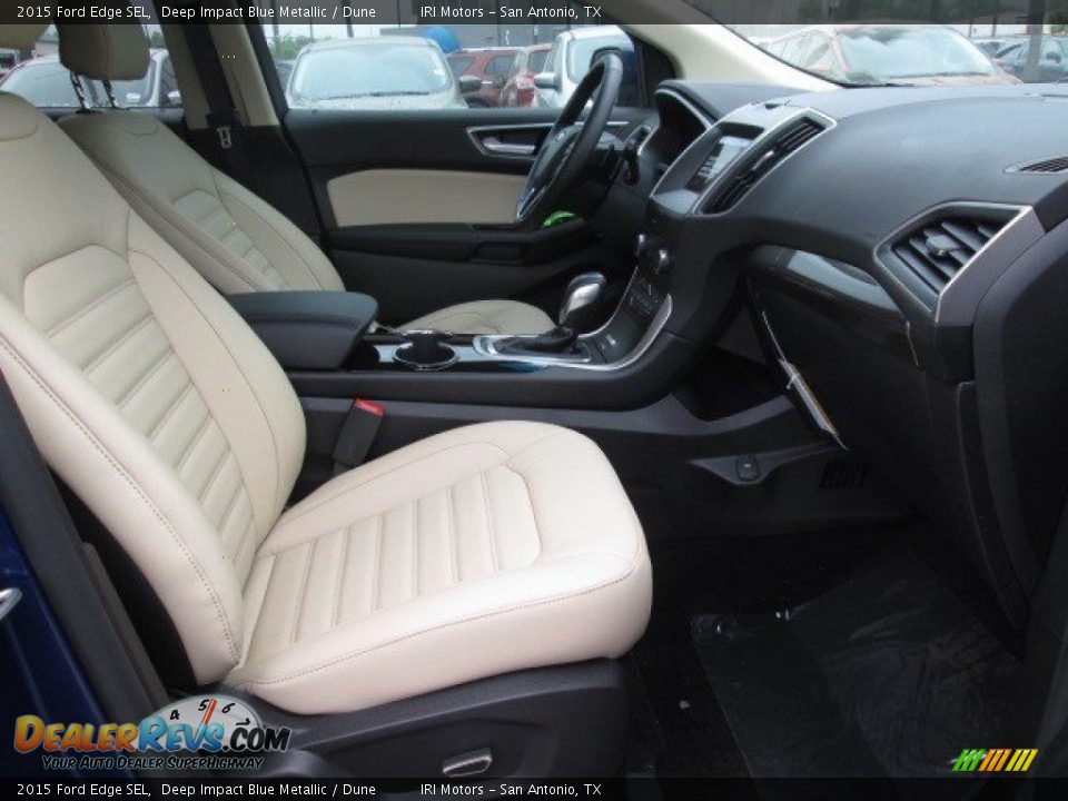2015 Ford Edge SEL Deep Impact Blue Metallic / Dune Photo #23