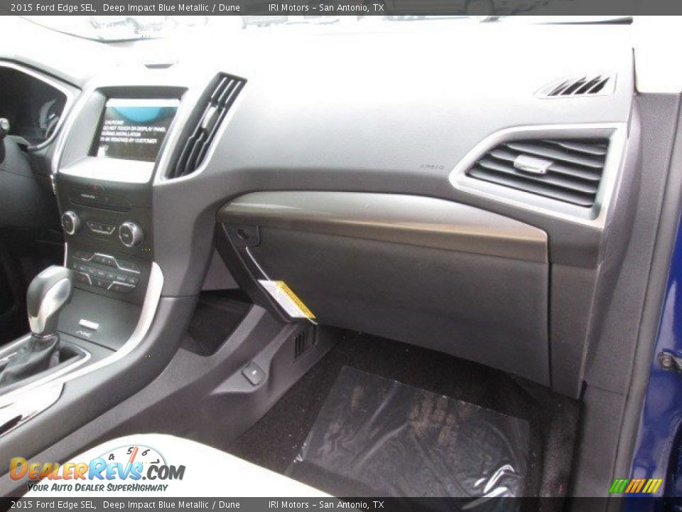 2015 Ford Edge SEL Deep Impact Blue Metallic / Dune Photo #25