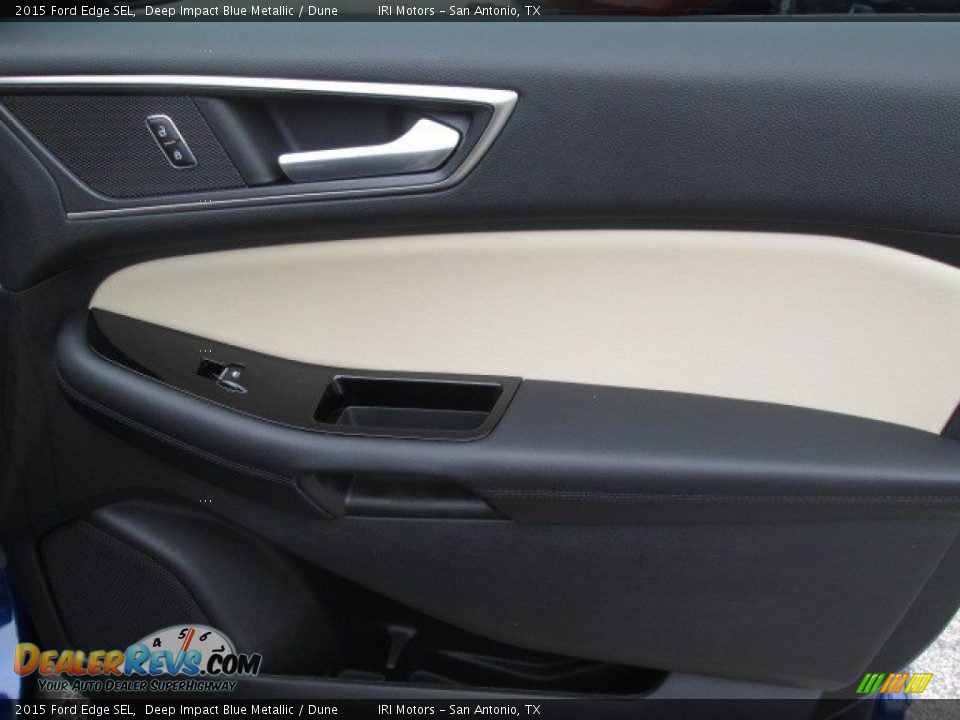 2015 Ford Edge SEL Deep Impact Blue Metallic / Dune Photo #26