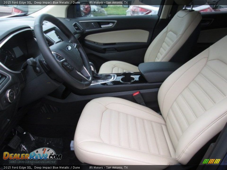 2015 Ford Edge SEL Deep Impact Blue Metallic / Dune Photo #29