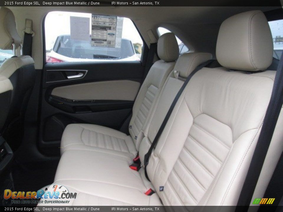 2015 Ford Edge SEL Deep Impact Blue Metallic / Dune Photo #30
