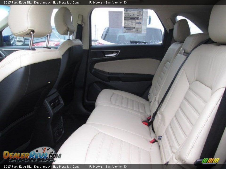 2015 Ford Edge SEL Deep Impact Blue Metallic / Dune Photo #31