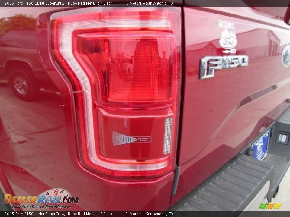 2015 Ford F150 Lariat SuperCrew Ruby Red Metallic / Black Photo #11