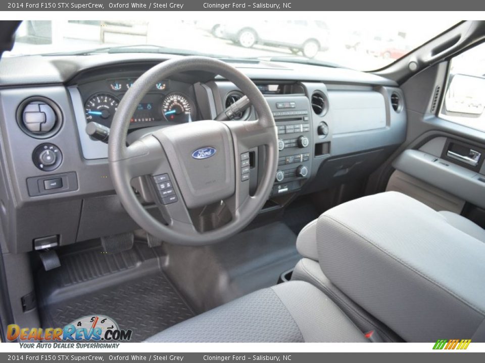 2014 Ford F150 STX SuperCrew Oxford White / Steel Grey Photo #13